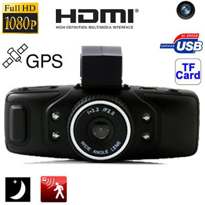 GS5000 Black, 1.5 inch LCD 1080P Full HD Camera Car DVR with GPS / G-Sensor / Night Vision / Motion Detection / HDMI/ Micro SD/T